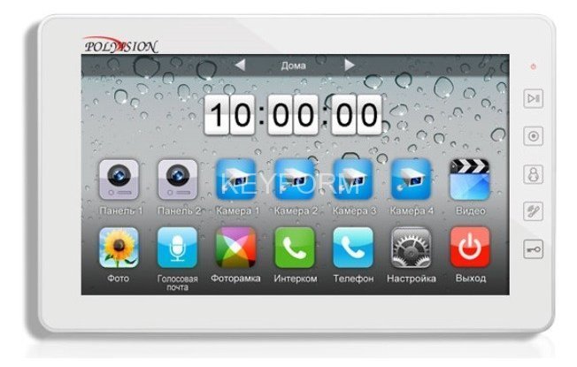 Монитор домофона цветной с функцией «свободные руки» Polyvision PVD-10L v.7.1 (белый)