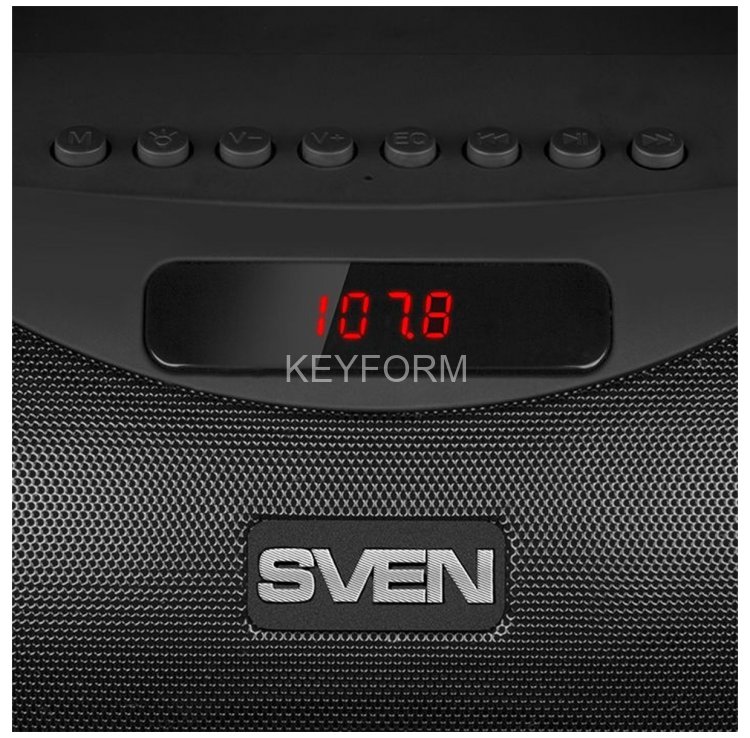 АС SVEN PS-425, черный (12 Вт, Bluetooth, FM, USB, microSD, LED-дисплей, 1500мА*ч) Sven SV-019624