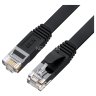 GCR Патч-корд PROF плоский прямой 3.0m, UTP медь кат.6, черный, 30 AWG, ethernet high speed 10 Гбит/с, RJ45, T568B, GCR-52870 Greenconnect RJ45(m) - RJ45(m) Cat. 7 U/UTP PVC 3м