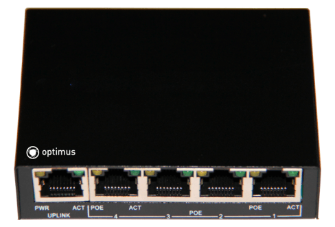 Коммутатор с питанием по PoE Optimus UM1-E5/4P mini