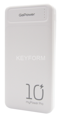 Внешний аккумулятор GoPower PB2U myPower Pro 10000mAh белый GoPower 00-00022007