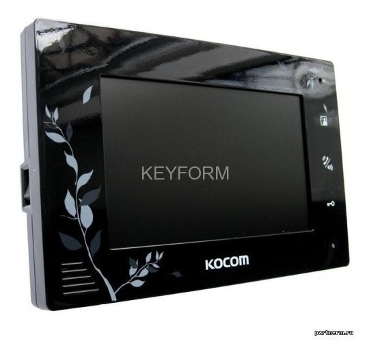 Монитор видеодомофона цветной с функцией «свободные руки» Kocom KCV-A374LE (чёрный)