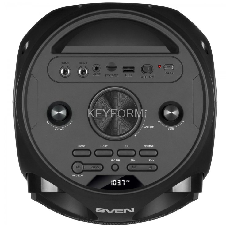 АС SVEN PS-750, черный (80 Вт, TWS, Bluetooth, FM, USB, microSD, LED-дисплей, 2х4400мА*ч) Sven SV-019617