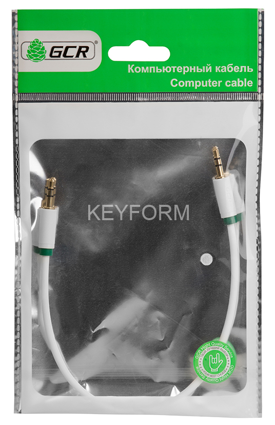 Greenconnect Кабель аудио 1.5m jack 3,5mm/jack 3,5mm белый, зеленая окантовка, ультрагибкий, 28 AWG, M/M, Premium GCR-AVC1662-1.5m, экран, стерео Greenconnect 1.5m jack 3.5mm/jack 3.5mm белый