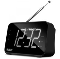 АС SVEN SRP-100, черный (2 Вт,FM,LED-дисплей,встроенные часы и будильник, встроенный аккумулятор) Sven SV-020651