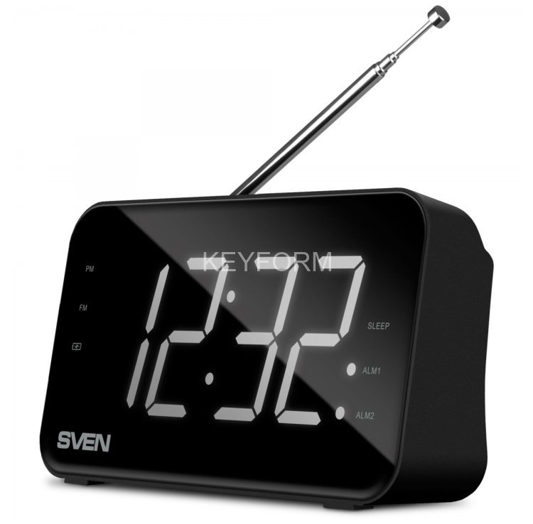 АС SVEN SRP-100, черный (2 Вт,FM,LED-дисплей,встроенные часы и будильник, встроенный аккумулятор) Sven SV-020651