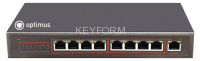 Коммутатор с питанием по PoE 8-портовый Optimus UM1-E9/8P