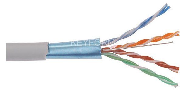 F/UTP 4x2x24AWG кат.5E solid PVC (LC1-C5E04-311)