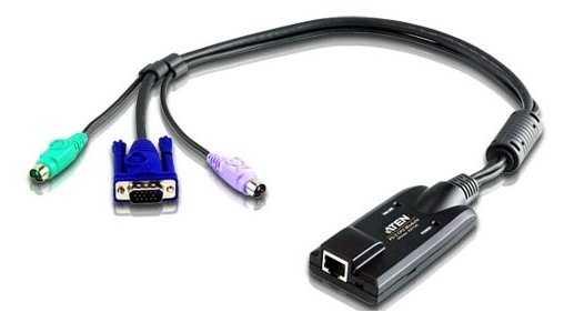 Модуль удлинителя, SVGA+KBD+MOUSE PS/2, 50 метр., для подкл. комплекта перключат. KN2124v/2140v/4124v/4140v/2116A/2132/4116/4132 KM0532/0932/0032, макс.разреш. 1600х1200, RJ45+HD-DB15+2х6MINIDIN, Female+3xMale, без Б.П ATEN KA7120