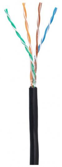 NETLAN U/UTP 4 пары, Кат.5е, внешний, PE -40C (EC-UU004-5E-PE-BK)
