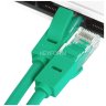 Greenconnect Патч-корд прямой 0.15m, UTP кат.5e, зеленый, позолоченные контакты, 24 AWG, литой, GCR-LNC05-0.15m, ethernet high speed 1 Гбит/с, RJ45, T568B Greenconnect RJ45(m) - RJ45(m) Cat. 5e U/UTP PVC 0.15м зелёный