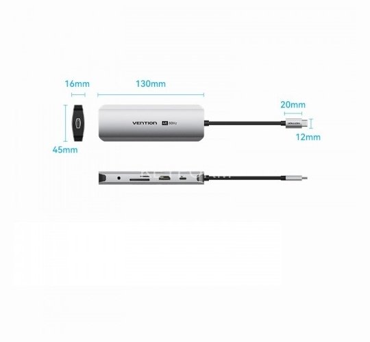 Мультифункциональный хаб Vention USB Type C 9 в 1 Vention TQMHB