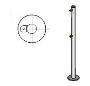 Praktika Стойка ограждения с 2-мя полупетлями