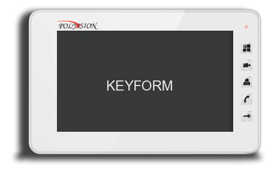 Монитор домофона цветной с функцией «свободные руки» Polyvision PVD-7S v.7.3 (белый)