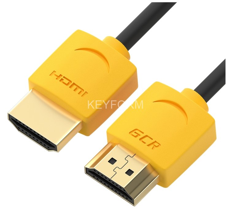 Greenconnect Кабель SLIM 0.3m HDMI 2.0, зеленые коннекторы Slim, OD3.8mm, HDR 4:2:2, Ultra HD, 4K 60 fps 60Hz, 3D, AUDIO, 18.0 Гбит/с, 32/32 AWG, GCR-51573 Greenconnect HDMI (m) - HDMI (m) 0.3м
