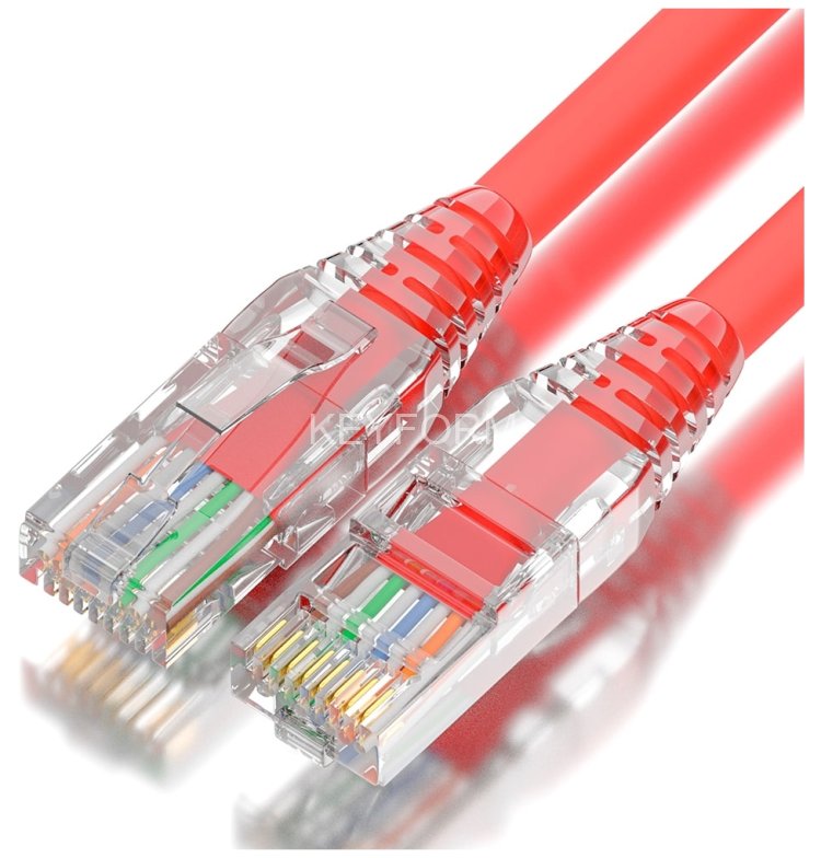 GCR Патч-корд 0.3m LSZH UTP кат.5e, красный, коннектор ABS, 24 AWG, ethernet high speed 1 Гбит/с, RJ45, T568B, GCR-52940 Greenconnect RJ45(m) - RJ45(m) Cat. 5e UTP 0.3м красный