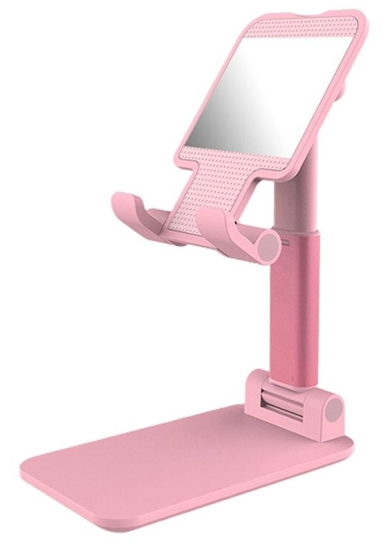 GCR Держатель настольный для смартфона или планшета, розовый с зеркалом , складной, с регулируемой высотой, GCR-53379 Greenconnect GCR-53379