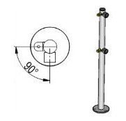 Praktika Стойка ограждения с 2-мя полупетлями L-образная