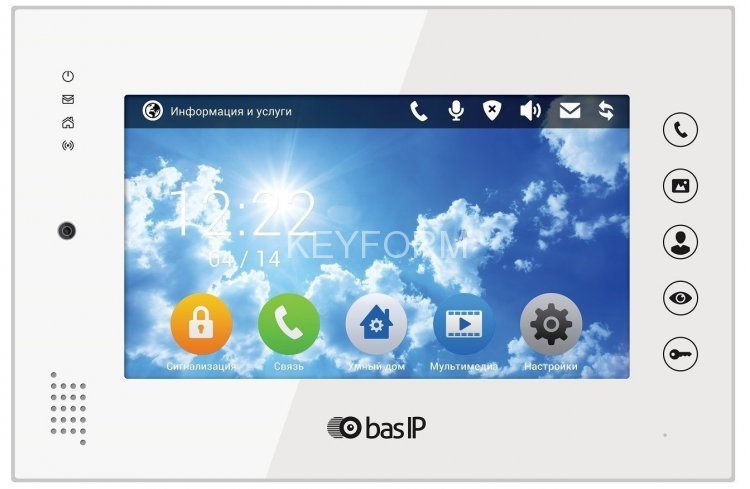 Монитор IP-домофона цветной с функцией «свободные руки» BAS-IP AN-07 W v3