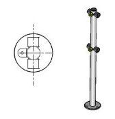 Praktika Стойка ограждения с 2-мя полупетлями Т-образная