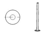 Praktika Стойка ограждения с отверстием под фиксатор базовая