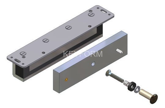 Замок электромагнитный влагозащищенный Экскон AL-350FB-01-24B