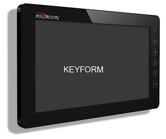 Монитор видеодомофона цветной Polyvision PVD-A10H2 (черный)