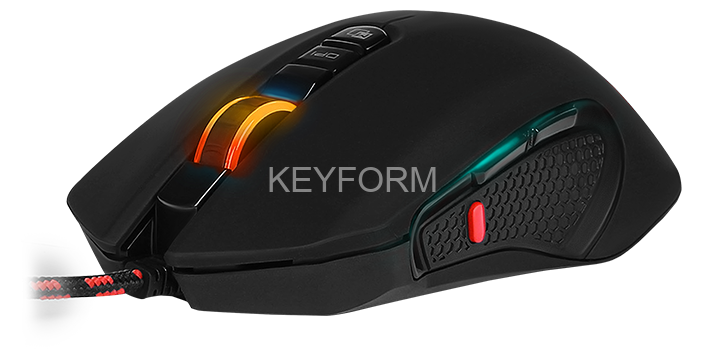 Игровая мышь SVEN RX-G955 USB (7+1кл. 200-4000 DPI, ПО, Soft Touch, подсветка) Sven SV-016388