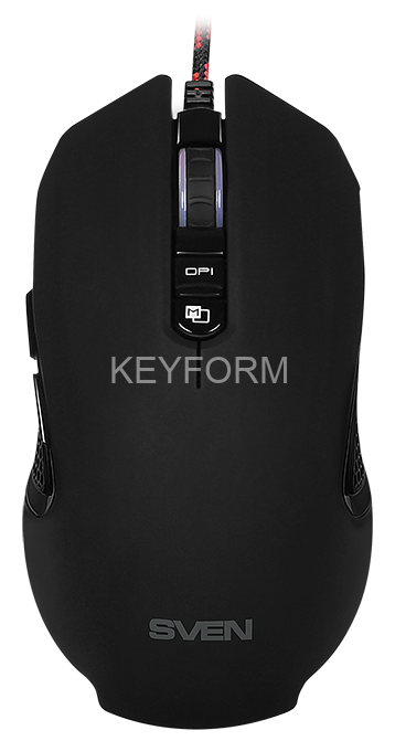 Игровая мышь SVEN RX-G955 USB (7+1кл. 200-4000 DPI, ПО, Soft Touch, подсветка) Sven SV-016388