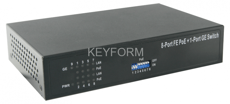 Коммутатор с питанием по PoE 9-портовый OSNOVO SW-20810/B