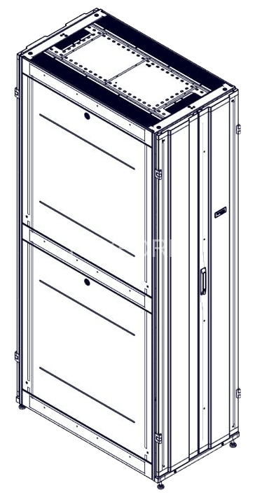 Шкаф Systeme Electric, серия Uniprom, 48U-600/1070, боковые панели 4шт, черный SYSTEME ELECTRIC UR3107