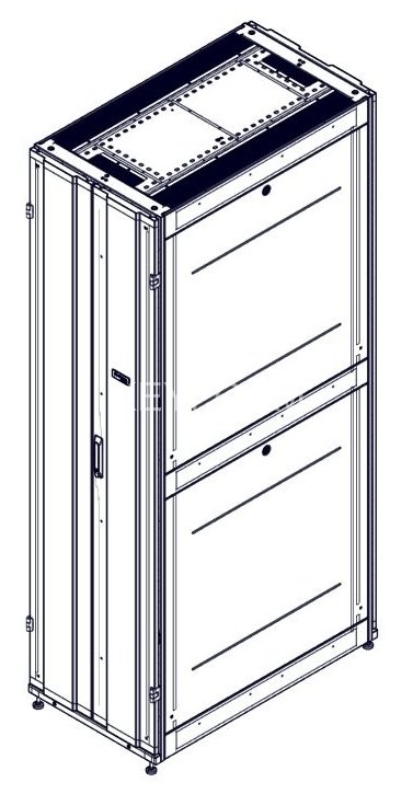Шкаф Systeme Electric, серия Uniprom, 48U-600/1070, боковые панели 4шт, черный SYSTEME ELECTRIC UR3107