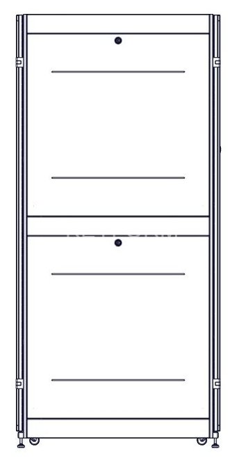 Шкаф Systeme Electric, серия Uniprom, 48U-600/1070, боковые панели 4шт, черный SYSTEME ELECTRIC UR3107