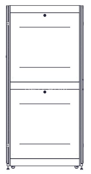 Шкаф Systeme Electric, серия Uniprom, 48U-600/1070, боковые панели 4шт, черный SYSTEME ELECTRIC UR3107
