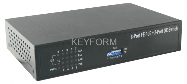 Коммутатор с питанием по PoE 10-портовый OSNOVO SW-20820/B