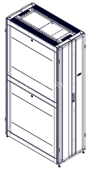 Шкаф Systeme Electric, серия Uniprom, 48U-600/1200, боковые панели 4шт, черный SYSTEME ELECTRIC UR3307
