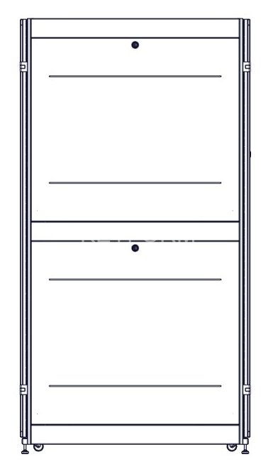 Шкаф Systeme Electric, серия Uniprom, 48U-600/1200, боковые панели 4шт, черный SYSTEME ELECTRIC UR3307