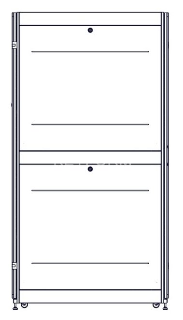 Шкаф Systeme Electric, серия Uniprom, 48U-600/1200, боковые панели 4шт, черный SYSTEME ELECTRIC UR3307