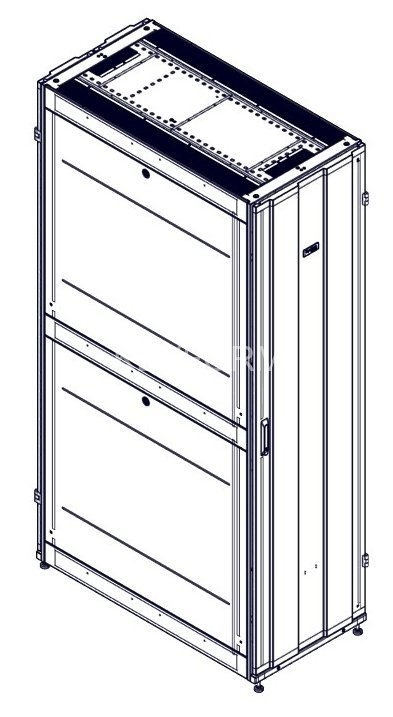 Шкаф Systeme Electric, серия Uniprom, 48U-600/1200, боковые панели 4шт, черный SYSTEME ELECTRIC UR3307