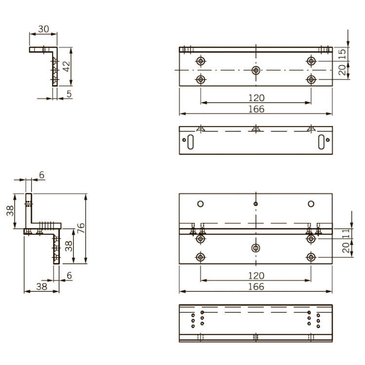 L+Z bracket set for EMC 400 AH