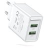 Сетевое зарядное устройство Vention на 2 порта USB (A+A) QC 3.0 Белый Vention FBAW0-EU