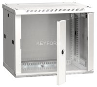 19&quot; настенный шкаф  9U 600x450, стекл. передняя дверь, серый (плоск. упак) ITK LWR3-09U64-GF, 19&quot; 9U