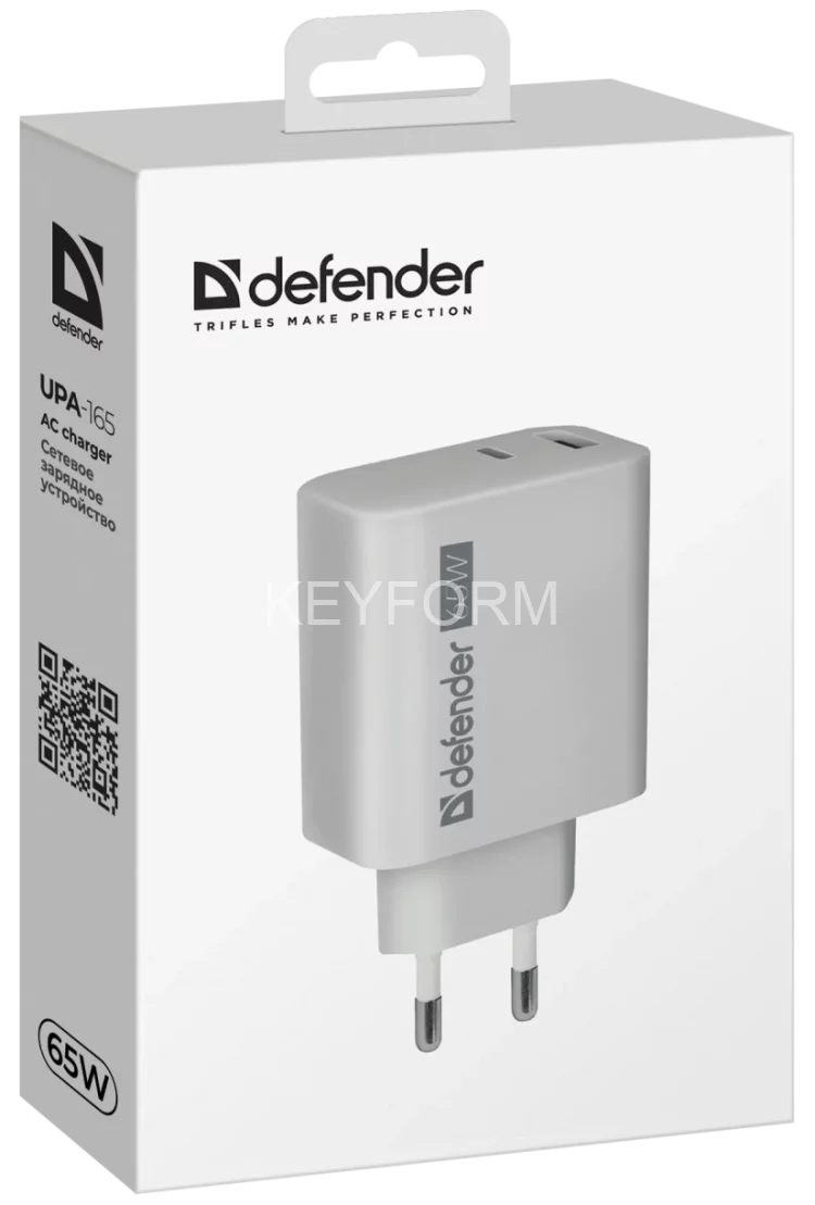 Defender Сетевое ЗУ UPA-165 USB A+C, 65W Defender 83582
