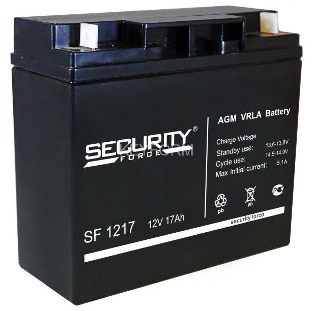 Аккумулятор 12 В, 17 Ач