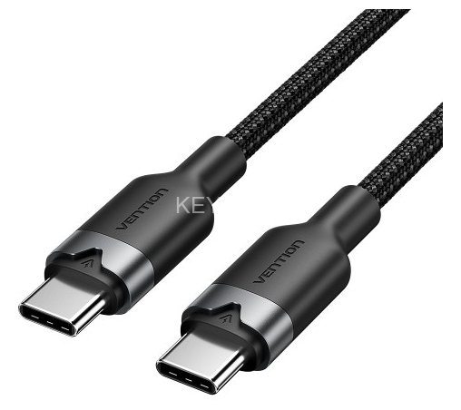 Кабель Vention USB 2.0 CM/CM - 1м. Черный 3А PD60W Vention TRDBF