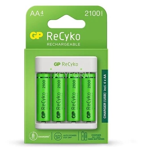 Зарядное устройство Е411 для АА и ААА аккумуляторов.В комплекте 4 аккумулятора GP ААА750 GP 4610116214183