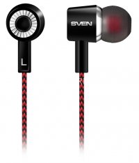 Внутриканальные наушники SVEN E-108, черный-красный Sven SV-019136