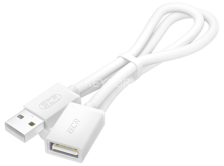 GCR Удлинитель 1.8m USB AM/AF, белый, GCR-51093 Удлинитель Greenconnect 1.8 м (GCR-51093)