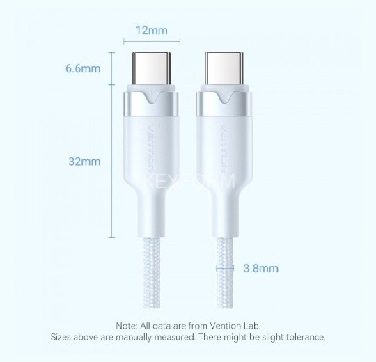 Кабель Vention USB 2.0 CM/CM - 2м. Черный 3А PD60W Vention TRDBH