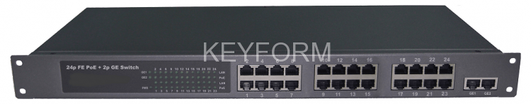 Коммутатор с питанием по PoE 26-портовый OSNOVO SW-62422/B(400W)